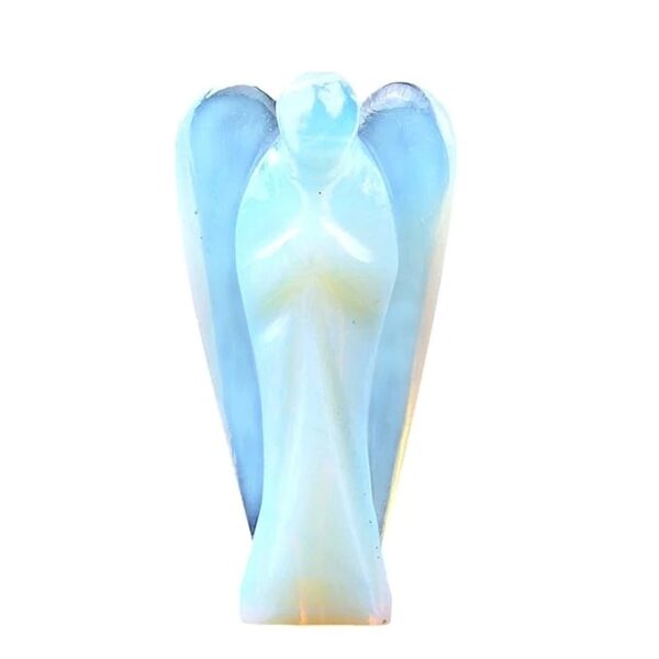 Opalite Angel Crystal Angel Natural Healing Stone Angel Hand Carved Stone Angel Gift, Size 3 Inch