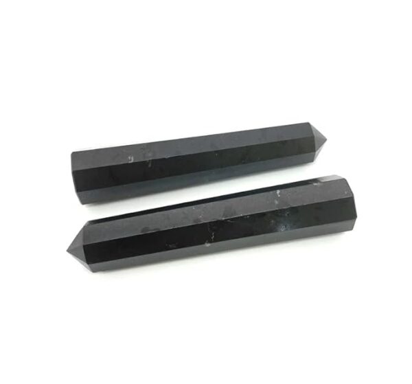 Black Tourmaline Stone Wands for Positive Energy | Natural Stone Pencil Wand Great for grounding, It Balances, Harmonizes, & Protects All of The Chakras | Black, Pack of 1, 3 INCH