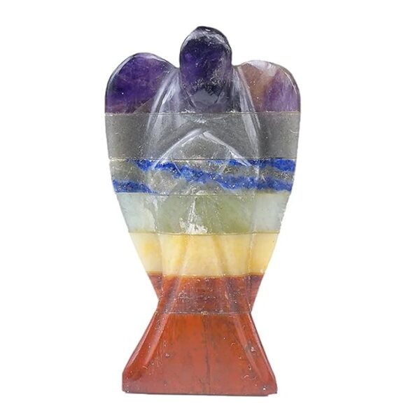 Seven Chakra Lucky Angel for Reiki Crystal Healing Therapy Size 2 Inch by REBUY