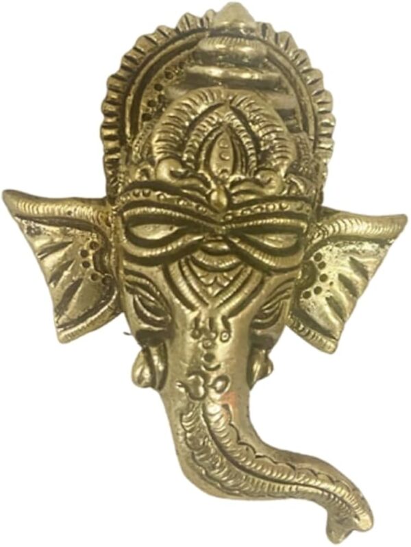 God Ganesha Head Wall Hanging Brass Idol/Statue