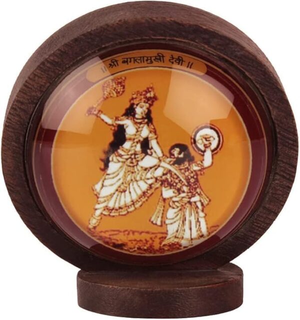 Baglamukhi Wooden Desktop Yantra