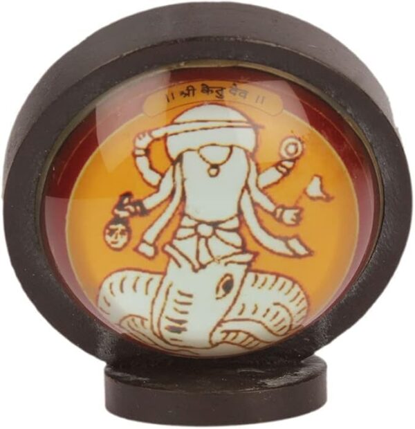 Ketu Wooden Desktop Yantra/Lord Ketu Navgraha Planetary Yantra Blessed and Energized