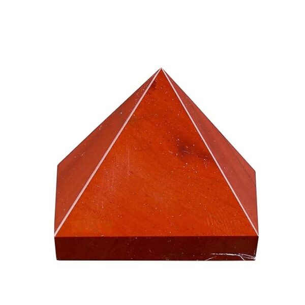 Red Jasper Pyramid | 25mm Gemstone Pyramid for Healing, Chakra Balancing, Meditation, Reiki | Enhance Productivity, Feng Shui, and Energy Blocking | Ideal for Desk, Home, or Office Décor