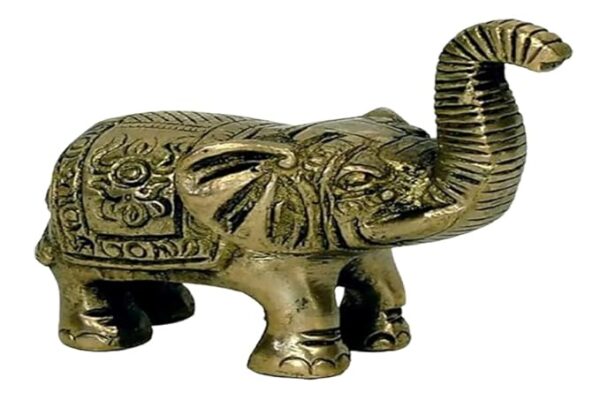 Elephant 7.5 cm & 200 Grams Brass Statue
