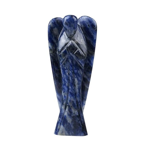 Sodalite Gem Stone Angel Lucky Angel for Reiki Crystal Healing Therapy, Natural Crystal Stone Angel Size 2 Inch
