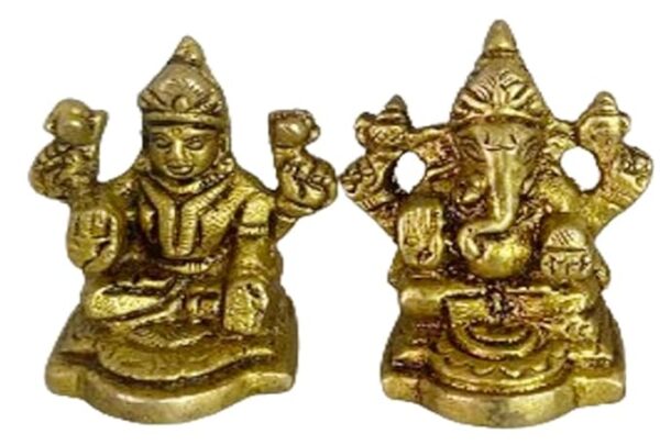 Laxmi Ganesha 4.3CM 250GM Brass Idol/Statue