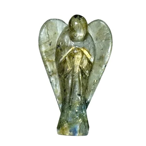 Labradorite Lucky Angel for Reiki Crystal Healing Therapy Size 2 Inch by REBUY