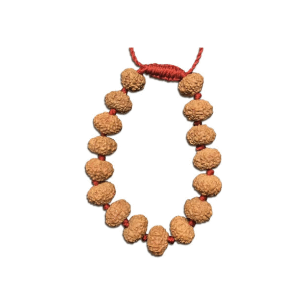 9 Face Java Indonesian Rudraksha Bracelet In Red Thread (Big)