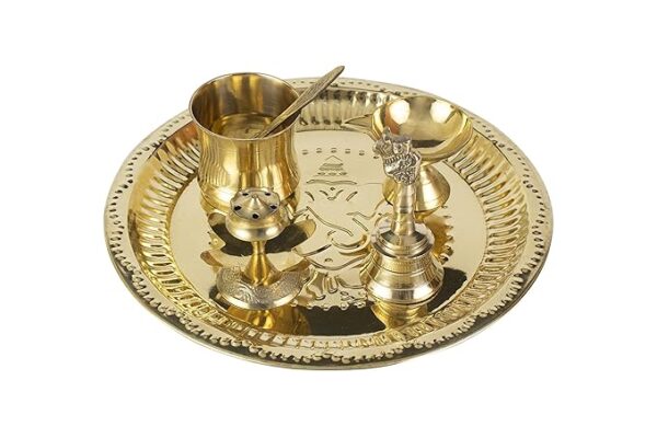Kapoor|Karpoor Diya Deepam Burner Brass Karpuram Arati | Aarti Stand for Dhoop Puja | Pooja Room Camphor Dani Holder for Your Mandir Home & Office Decoration–Curvy dhoop Large