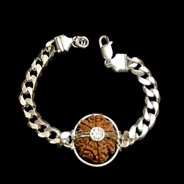 9 Mukhi Nepal Rudraksha /Nine Face/ Goddess Durga in Pure Silver Bracelet IGL Certified 100% Original Geniune Bead Size - 24mm-26mm