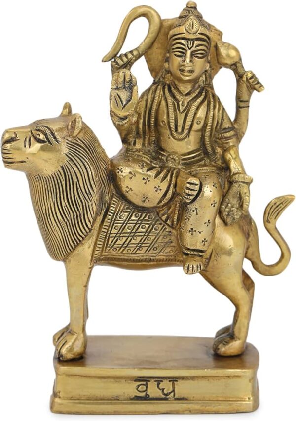 Brass Graha Idol Buddha Statue / Mercury Planet Statue / Hindu Religion Sculpture (BIG)