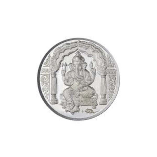 Ganpatiji Coin In Pure Silver 99.9 Religious Coin 150 Grams