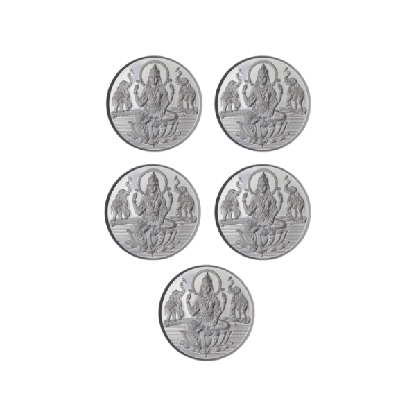 Goddess Lakshmi Coin In Pure Silver 99.9 Religious Coin 1 Gram Set