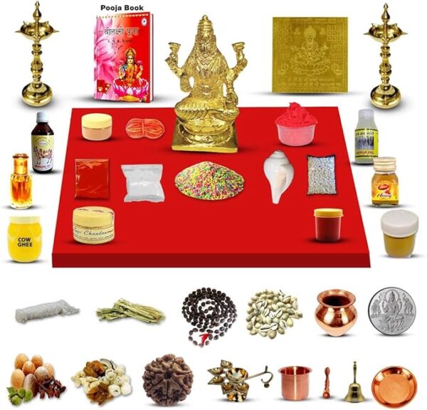 Sampoorna Laxmi Puja Kit / Goddess Laxmi Pujan Samagri for Prayer Use
