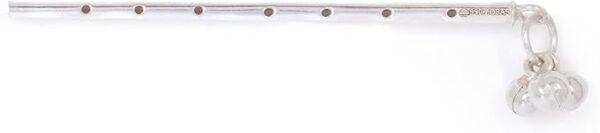 Vishaka Arts Pure Silver Flute Bansuri for Laddu Gopal, Krishna, Thakur ji, Kanha, Janmashtami Puja, Mandir, Temple