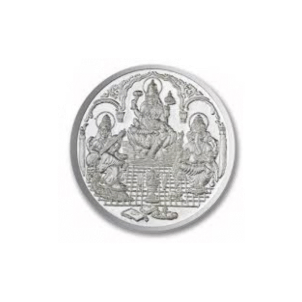 Trimurti Pure Silver 99.9 Religious Coin 5 GMS Beautiful Design Set
