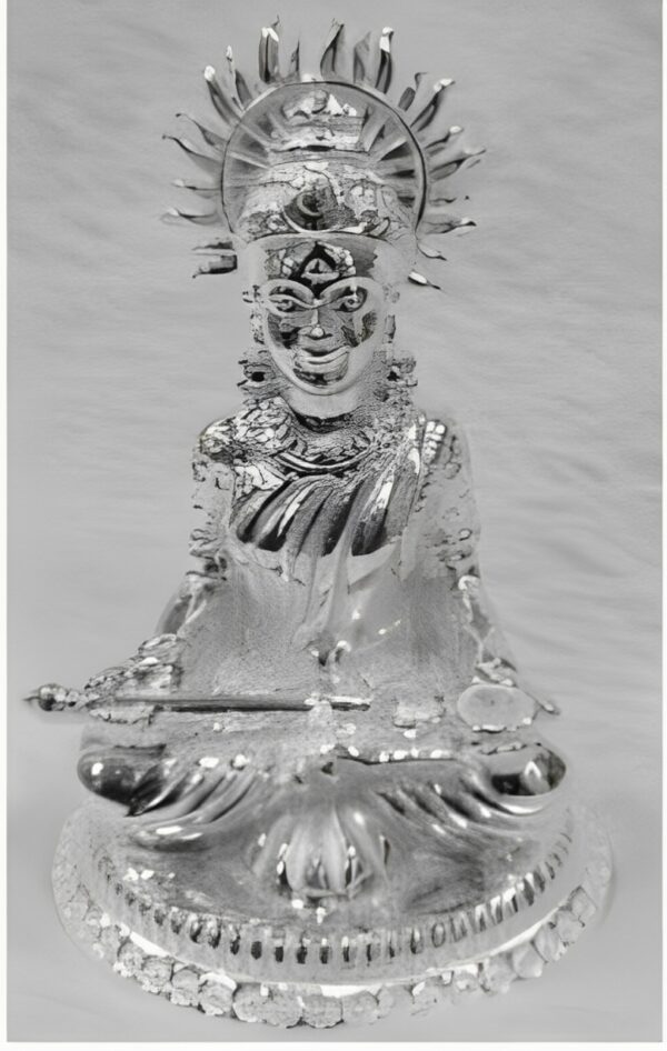 Annapurna Devi Idol In Pure Silver Hindu Religious God Sculpture 014