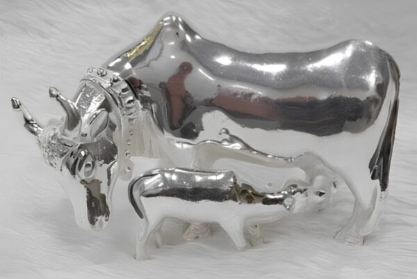 Cow Plain In Pure Silver