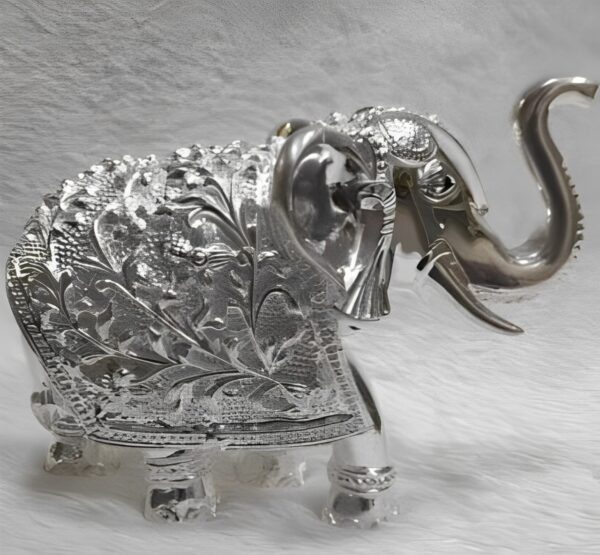Cow With Laxmi & Ganesh Design In Pure Silver