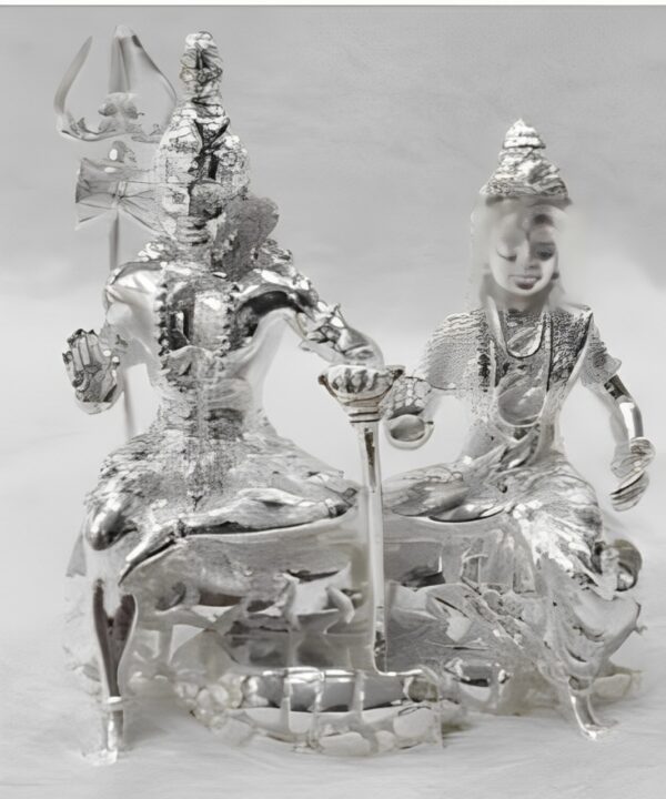Shiv Parivar Idol in Pure 925 Silver
