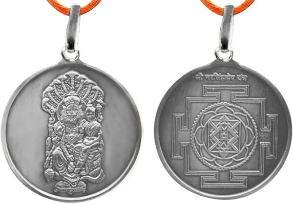 Narsimha Dev Yantra Pendant In Pure Silver 999 Blessed And Energized Locket