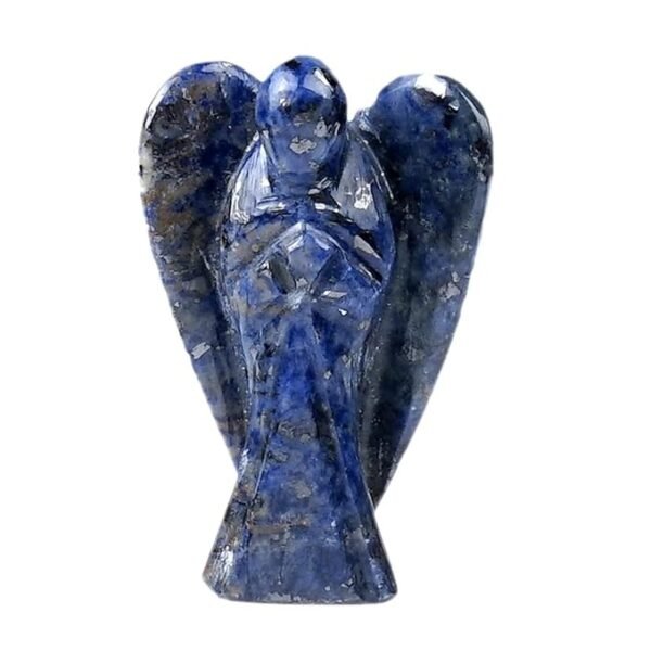 Sodalite Angel Crystal Angel Natural Healing Stone Angel Hand Carved Stone Angel Gift, Size 2 Inch