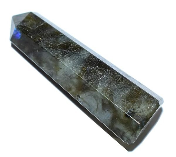 Labradorite Wand Point 6 Faceted Reiki Chakra Healing Meditation Therapy (1.5-2 Inch)