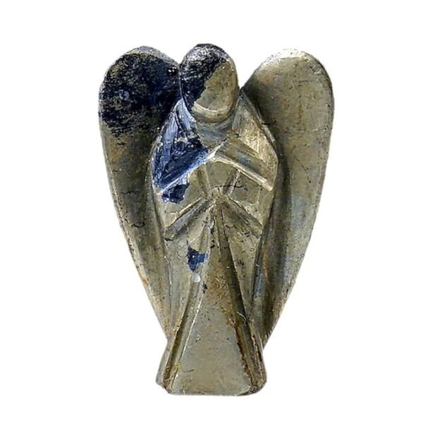 Golden Pyrite Angel Crystal Angel Natural Healing Stone Angel Hand Carved Stone Angel Gift, Size 2 Inch