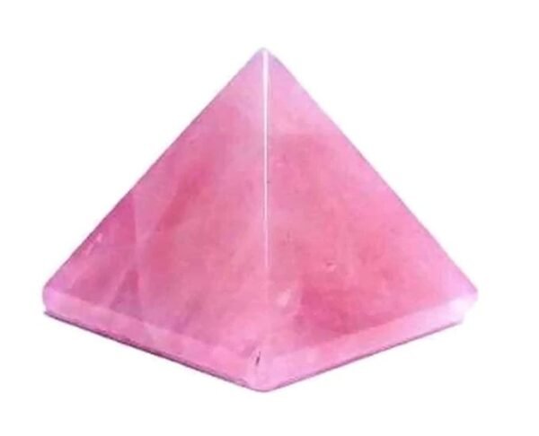 Rose Quartz Pyramid Crystal Pyramid Reiki Pyramid Healing Stone Pyramid, Size 35 MM