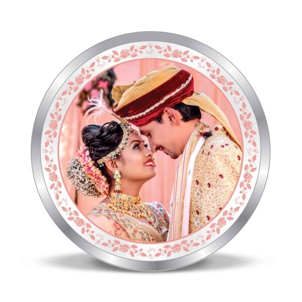 999 Pure Silver Wedding Gift Coin with Name & Photo – Unique Personalized Gift