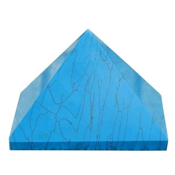 Turquoise Pyramid Firoza Crystal Healing Pyramid Reiki Healing Pyramid Chakra Pyramid for Home & Office Décor, Size 50 mm Approx