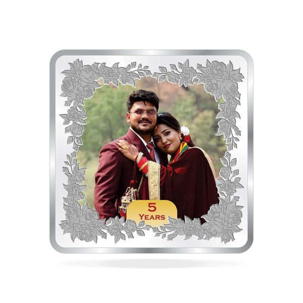 999 Pure Silver Anniversary Coin with Name & Photo – Unique Personalized Gift