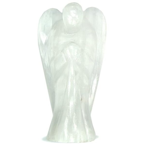 Selenite Lucky Angel for Reiki Crystal Stone Healing Therapy Size 2 Inch by REBUY