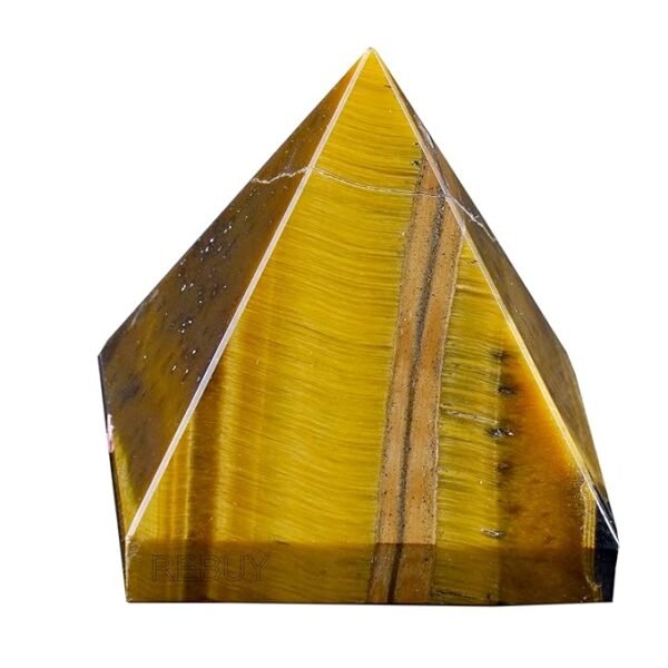 Tiger's Eye Pyramid Crystal Healing Stone Pyramid Reiki Healing Pyramid Chakra Stones, Size 25 MM