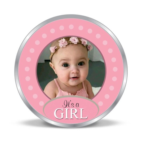999 Pure Silver New Born Coin with Name & Photo – Unique Personalized Gift