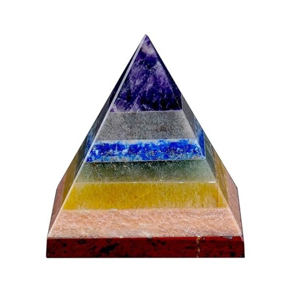 7 Chakra Multi Stone Pyramid for Vastu Feng Shui Reiki Crystal Healing (50 MM Approx)