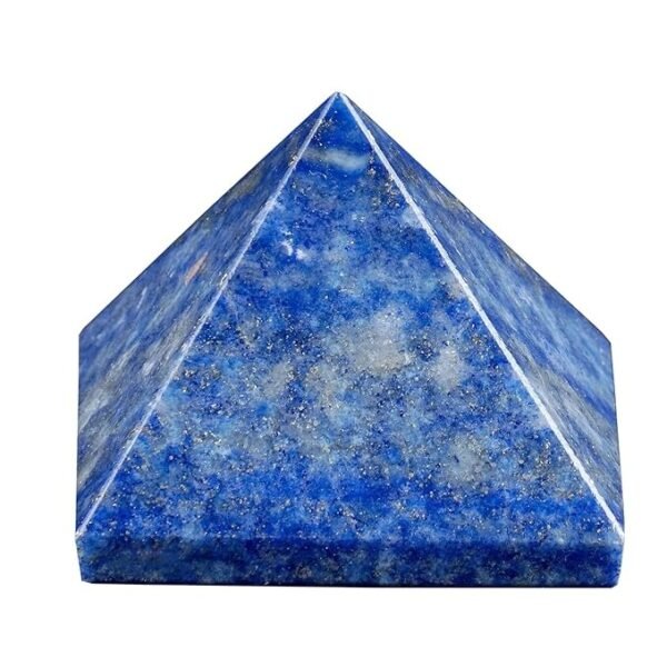 Lapis Lazuli Pyramid | Lab Certified 25mm Natural Gemstone for Reiki Healing, Meditation, Chakra Balancing, and Intellectual Enhancement | Ideal for Yoga, Study Desk, Office, Home Décor