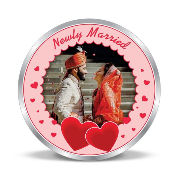 999 Pure Silver Wedding Gift Coin with Name & Photo – Unique Personalized Gift