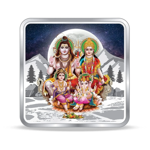 Shiv Parivar / Shiv Parvati Ganesh Karthikeya 999 Pure Silver Coin (Copy)