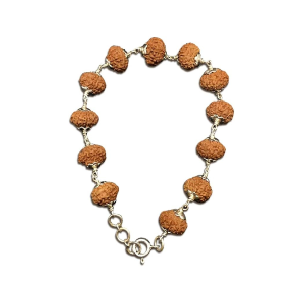 7 Face Java Indonesian Rudraksha Bracelet In Pure Silver 92.5 (Medium)