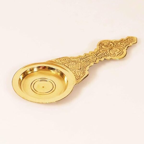 Traditional Brass Diya for Puja | Pooja Aarti | Arti Deepak Deepam Oil Lamp for Home Temple Decor Gifts Puja Articles Decor Gifts (4) - Lotus Diya