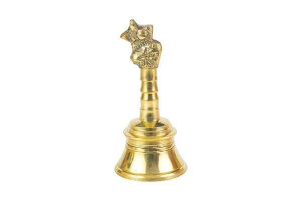 Traditional Brass Bell/Ghanti for Pooja/Worship for Temple Home - 4" inch Nandi