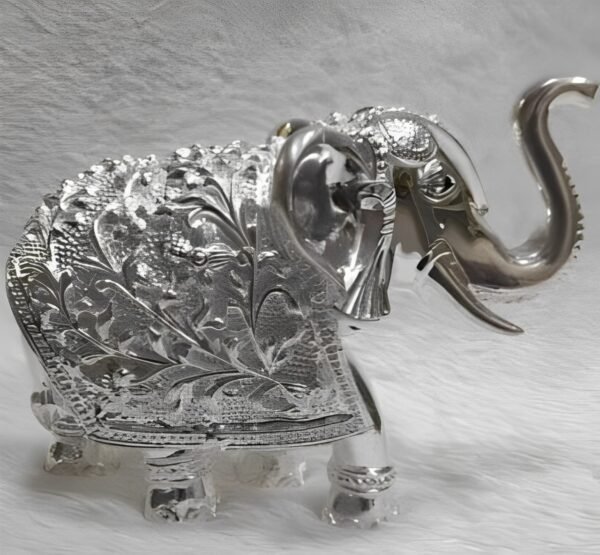Cow With Laxmi & Ganesh Design In Pure Silver