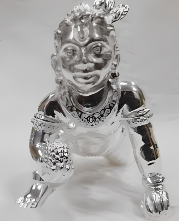 Ladu Gopal Idol in Pure 925 Silver