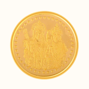 Ram Sita Coin in Pure 24k 995 Yellow Gold Certified