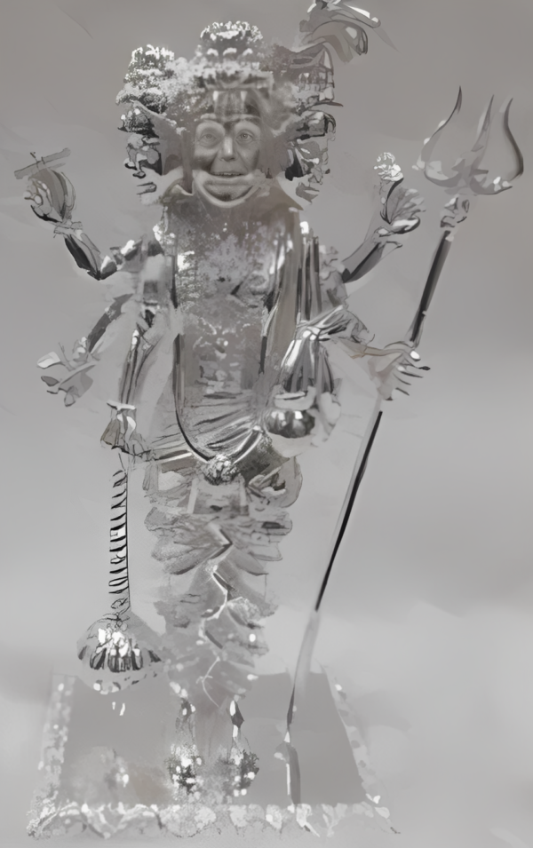 Dattatreya Idol in Pure 925 Silver / Dattatreya Statue in Silver Hindu Religion God Idol Sculpture Statue
