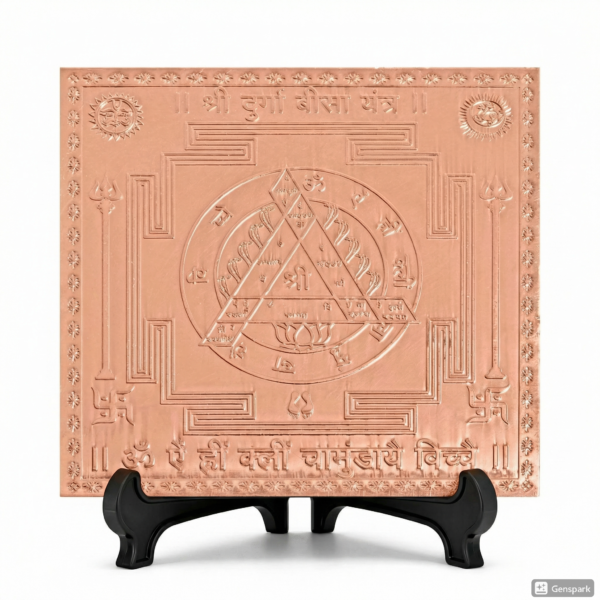 Durga Bisa Yantra Premium Heavy Quality Blessed and Energized (22 Guage)