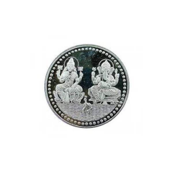 Ganesh Lakshmi Coin In Pure Silver 99.9 Religious Coin
