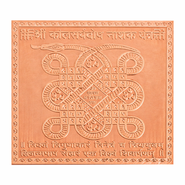 Kaal Sarp Dosh Nashak Yantra Premium Heavy Quality Blessed and Energized (22 Guage)