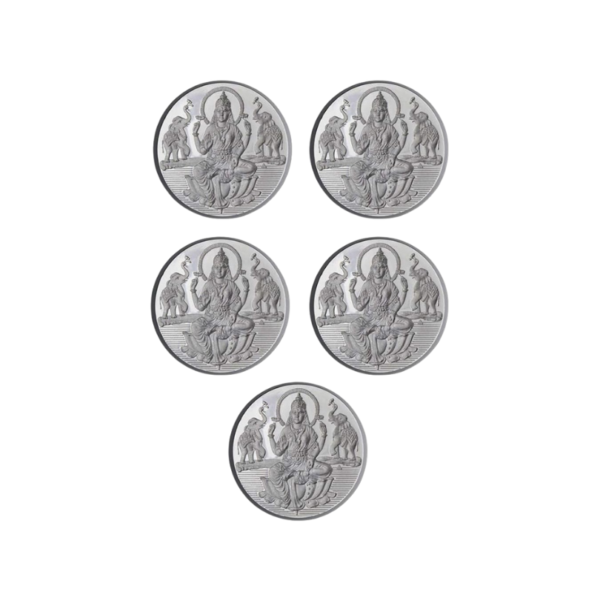 Goddess Lakshmi Coin In Pure Silver 99.9 Religious Coin 1 Gram Set